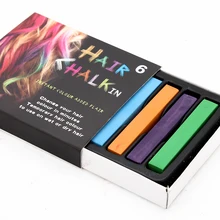6 цветов нетоксичные временные DIY Волосы Мел Цвет пастельные красители салон Комплект