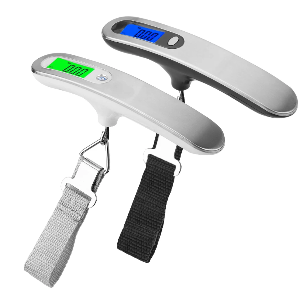 Hand Held Belt Scale 50kg/110lb Lcd Digital Hanging Scale For Travel