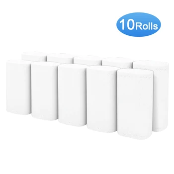 

10 Rolls Toilet Paper 4 Layers Bathroom Roll Paper Towels Soft & Smooth Kitchen Roll Papers for Home Office Hotel Restaurant