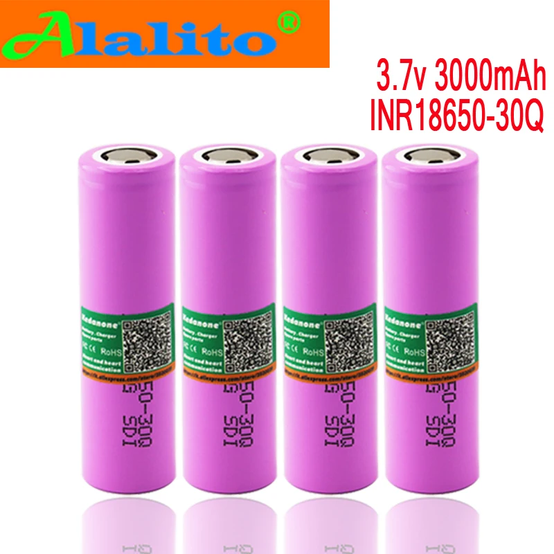 Alalito для samsung 18650 батарея 3000 MAH INR 18650-30Q 20A литий-ионная аккумуляторная батарея для электронная сигарета