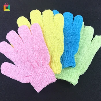

High Quality Exfoliating Gloves Color Random Mitt Bath Shower Scrub Tan Dead Skin Removal Exfoliato BB2
