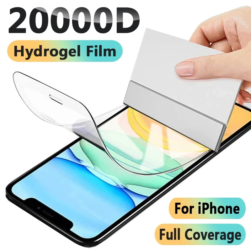 mobile screen protector Hydrogel Cho iPhone 11 12 Pro XR X XS Max Tấm Bảo Vệ Màn Hình Trên Cho iPhone 12 Max Pro Mini 7 8 6 6S Plus 5 5S SE Phim phone screen cover