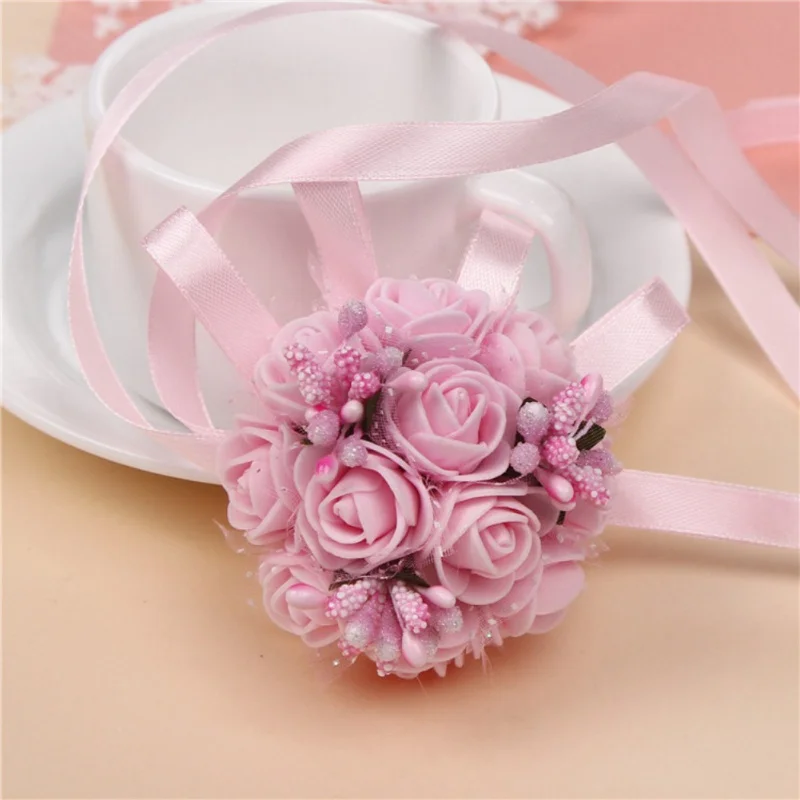 

Hand Flowers Artificial Bride Flowers Artificial Wrist Flower Bridesmaid Sisters Wedding Decoration Flower
