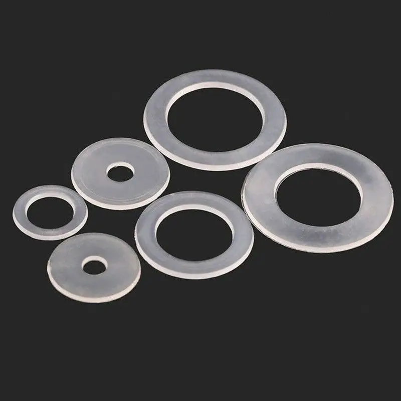 50pcs White Plastic Nylon Washer Nylon Flat Washer For Screws Bolts M2 - M20