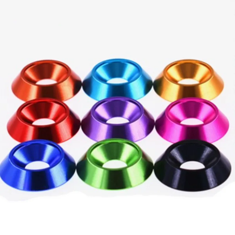 Aluminum Washers 5-10pcs M3 M4 M5 M6 M8 colorful countersunk umbrella flat head screw concave conical decorative groove