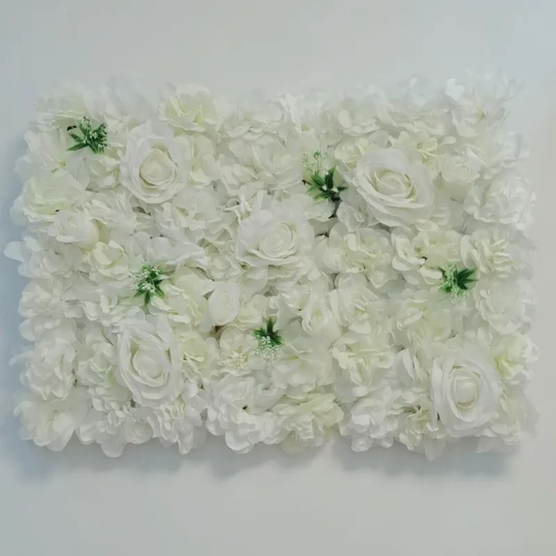 Artificial Flower Panels Wall Hanging Garland Home Shop Wedding Decor White 