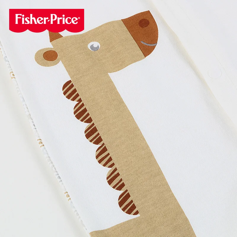 THREEGUN x Fisher-Price детский хлопковый комбинезон для новорожденных с героями мультфильмов; комбинезон для девочек; унисекс; одежда для малышей; застежка на кнопках