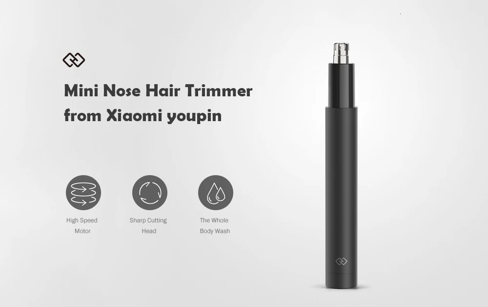 Xiaomi Мини Электрический триммер для волос в носу HN1 портативная Минималистичная Бритва для ушей в носу Водонепроницаемая безопасная для семейного ежедневного использования
