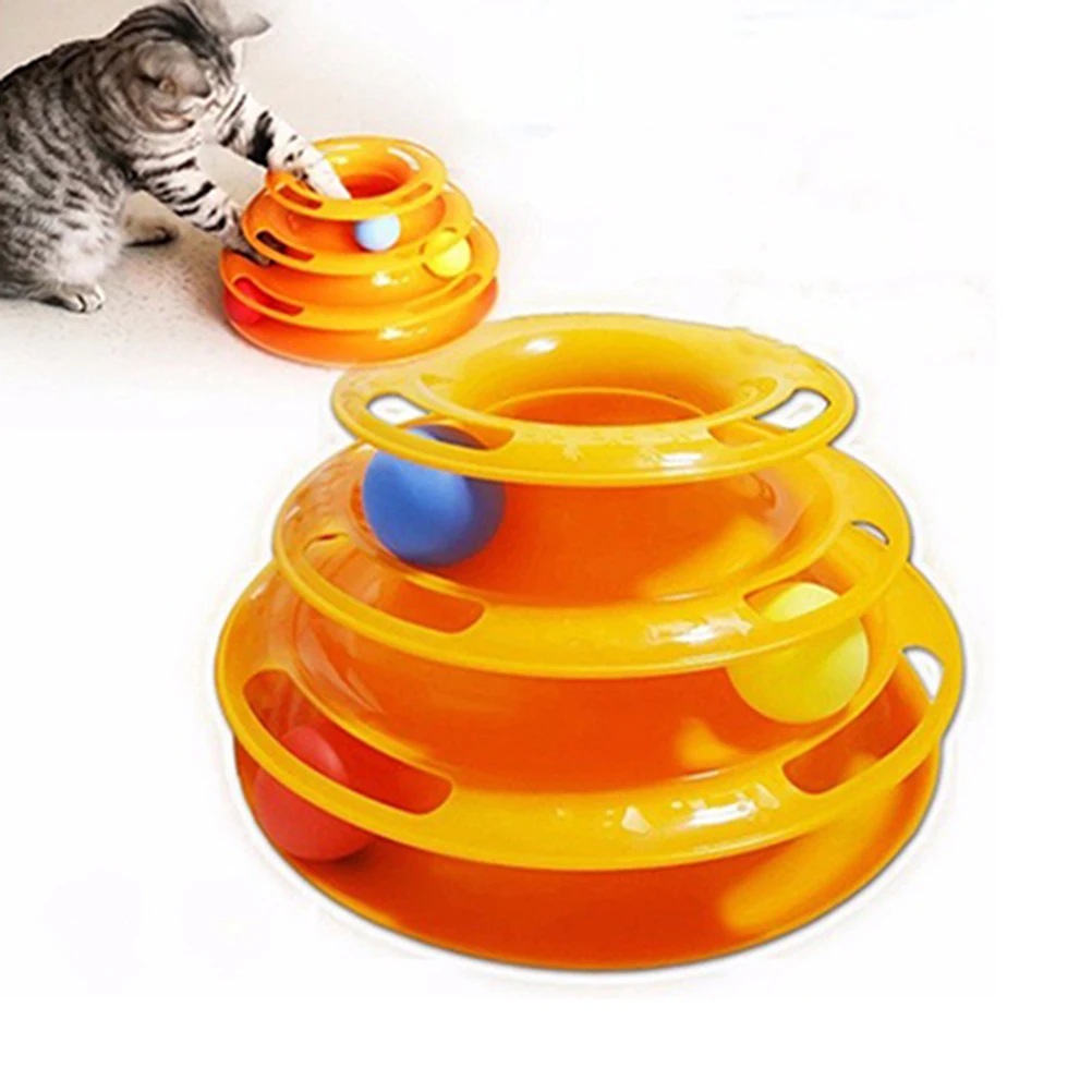 Игрушка для кошек, три слоя, игрушки для кошек, Шариковая дорожка, игрушки для животных, интеллектуальные игрушки, сумасшедшая игра, шариковый лоток, игрушка для кошек, товары для кошек