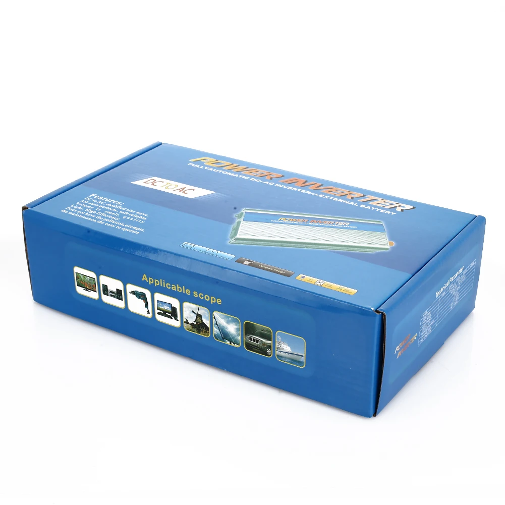 Высокопроизводительный автомобиль конвертер защита от перегрузки DC12V к AC220V автомобильный вентилятор автомобильный инвертор Портативный 2000 Вт преобразователь пиковой мощности