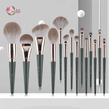 

Blossoming of Maximo Oliveros Green Cloud 14 Makeup Brush Set All Brush Suit Cangzhou Powder Brush Powder Foundation Brush Porta
