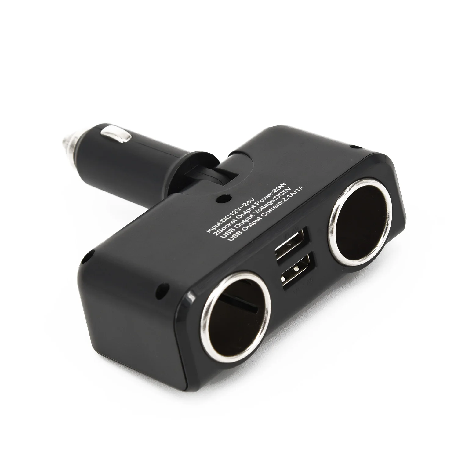 DC-12V-Car-Cigarette-Lighter-Adapter-2-Way-Double-Plug-Socket-Charger-Splitter F