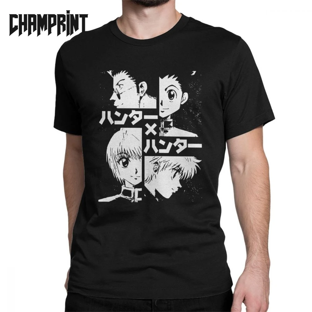 

The Hunters Hunter X Hunter T Shirts Men's Cotton T-Shirt Killua Zoldyck Anime Manga Japan Hunters Hxh Tees Short Sleeve Gift