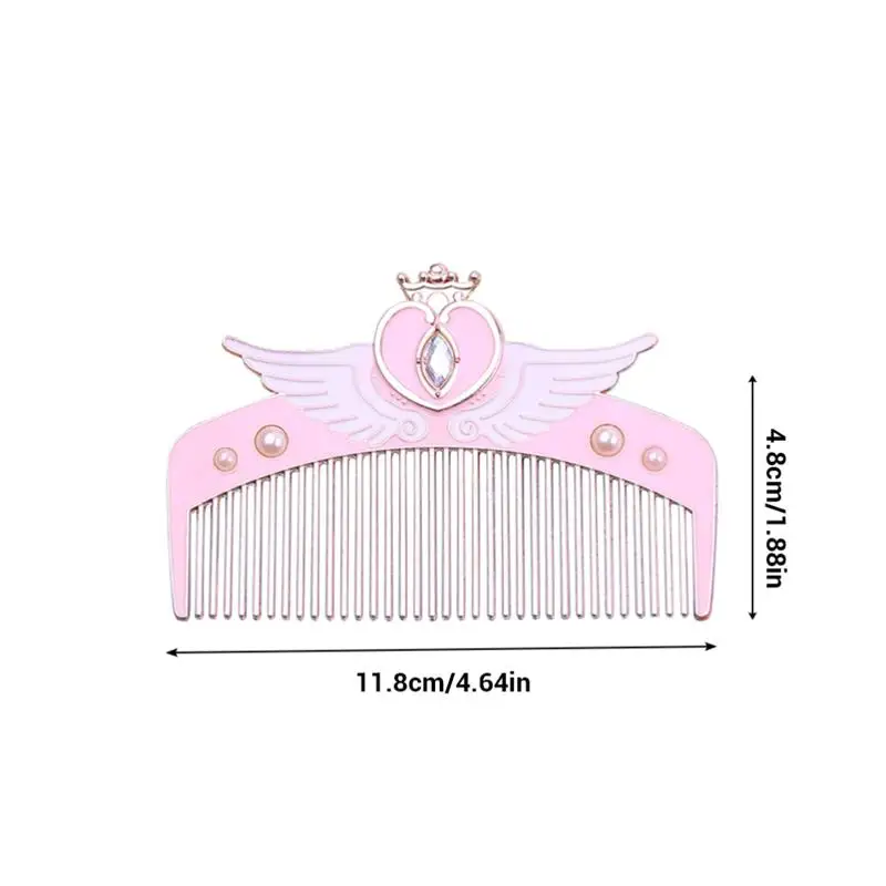 Anime Sailor Moon Hairdressing Comb Cosplay Props Cardcaptor Sakura Pink Woman Cartoon Metal Pettine Originality Gift with bag
