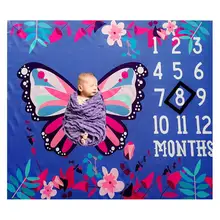 Детское одеяло разработанное изготовление пролонгированный прочный новорожденный крылья ежемесячный реквизит для фотосессии фон ткань фланелевая обертка