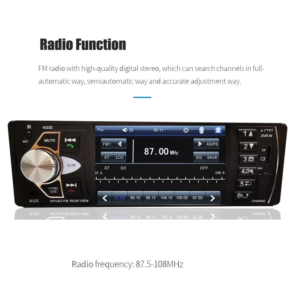 Автомагнитола 1 din 4 дюйма 12 В Bluetooth FM радио MP3 аудиоплеер зарядное устройство 5 USB SD
