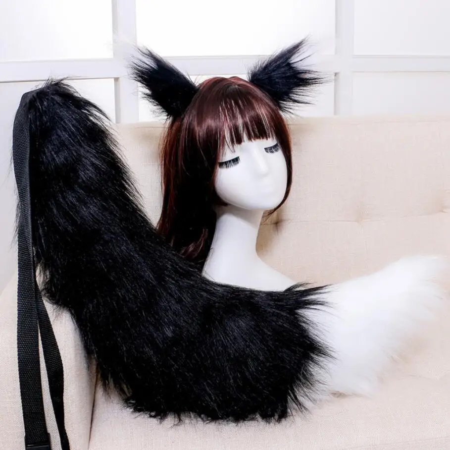 Cosplay&ware Sexy Woman Lovely Lolita Cat Fox Headband Tail Headdress Plush Ears Anime Cosplay Props -Zentai shop online