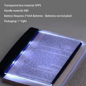 

Flat Plate LED Book Light Reading Night Light Portable Travel Dormitory Led Desk Lamp Eye Protect For Home Bedroom light
