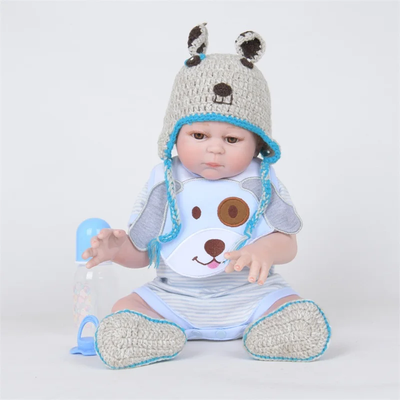 Reborn реалистичный полный корпус 50 см Очаровательная Кукла Reborn Baby, силиконовая кукла для младенцев, ручная работа, куклы для малышей с руками, рождественские подарки для детей