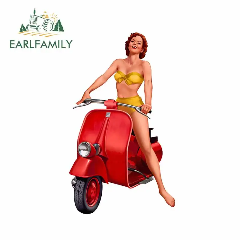 EARLFAMILY 13 см для привлекательной женщины наклейки на автомобиль с царапинами