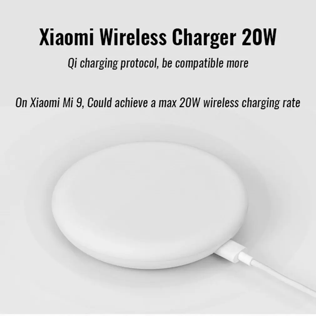 Xiao mi Беспроводное зарядное устройство 20 Вт макс для mi 9(20 Вт) mi X 2 S/3(10 Вт) Qi EPP совместимый мобильный телефон(5 Вт) несколько безопасный