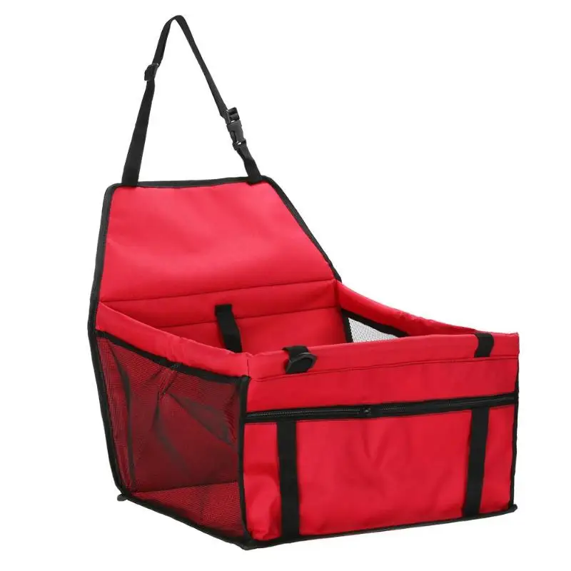 Воздухопроницаемая сетчатая водонепроницаемая сумка для собак, автомобильная переноска для животных, сумка для хранения домашних животных, корзина для путешествий - Цвет: Красный