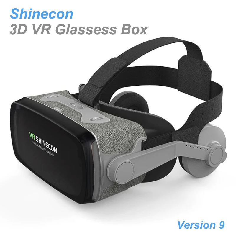 Shinecon V9 VR Очки виртуальной реальности 3D шлем очки виртуальной реальности картонная гарнитура коробка для iPhone Android 4,0-6,3 дюймов смартфон