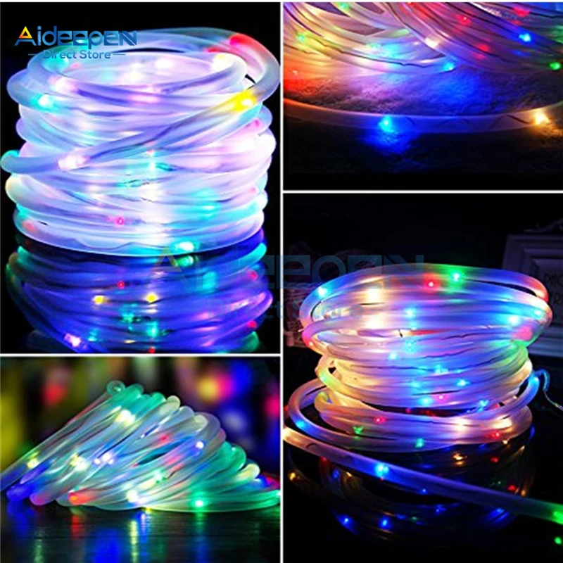 12 м 100 светодиодный водонепроницаемый открытый Солнечный свет 8 режимов