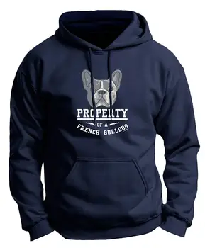 

French Bulldog Gifts Property of a French Bulldog Premium Hoodie Sweatshirt Men Women Hoodie Sweatshirt