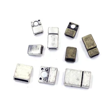 

5 Sets Magnetic Clasps Rectangle Metal Silver Bronze Tone For Charm Necklaces Bracelets Jewelry DIY Making Accessries