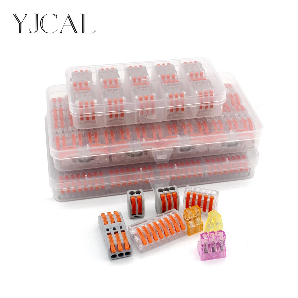 

Fast Wiring Connector Set BOX Push-in Terminal Block Electrical Cage Spring Universal Household Combination Suit