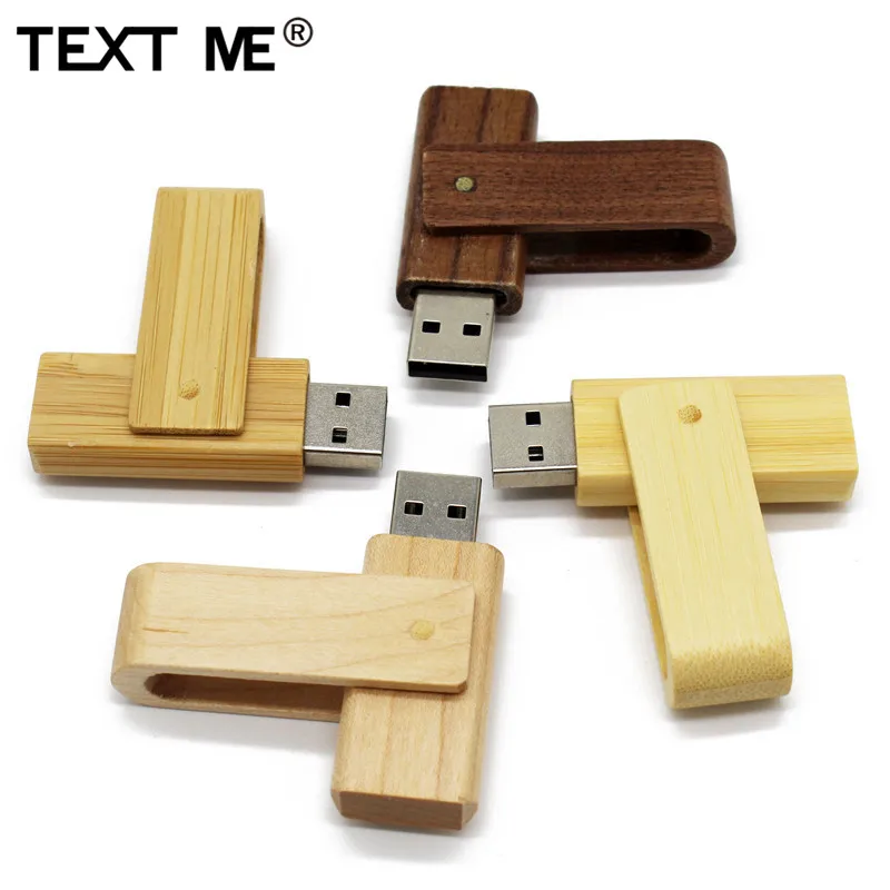 TEXT ME 4 цвета деревянный поворотный Модель 64 ГБ флеш накопитель 8 16 32 Флешка USB 2 0 Usb