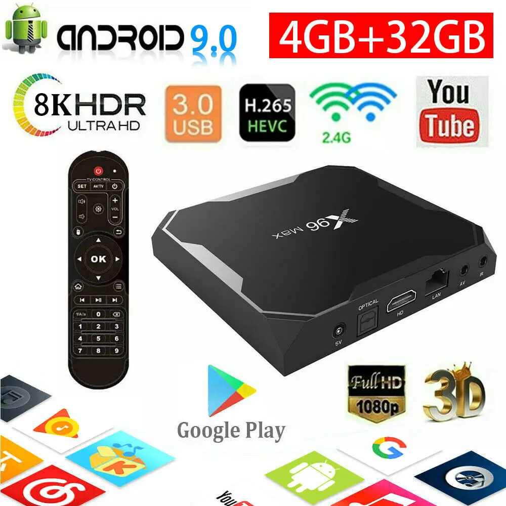 Television Box TV Box Media Player Set Top Box Quad Core Android 9.0