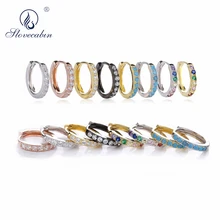 Slovecabin 925 Sterling Silber Gold Hoop Ohrringe Für Frauen Zubehör Runde Huggies Pin Großen Kreis Ohr Ring Kleine Clip Schmuck(China)