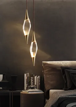 Modern Water Drop Pendant Lights Nordic LED Minimalist Pendant Lamp Scandinavian Loft Crystal Kitchen Hanging Lamps Luminaria