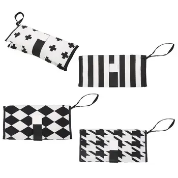 

30x30CM Baby Diapers Bag Striped Print Waterproof Nappy Pouch Organizer Infant Wet Wipes Pocket