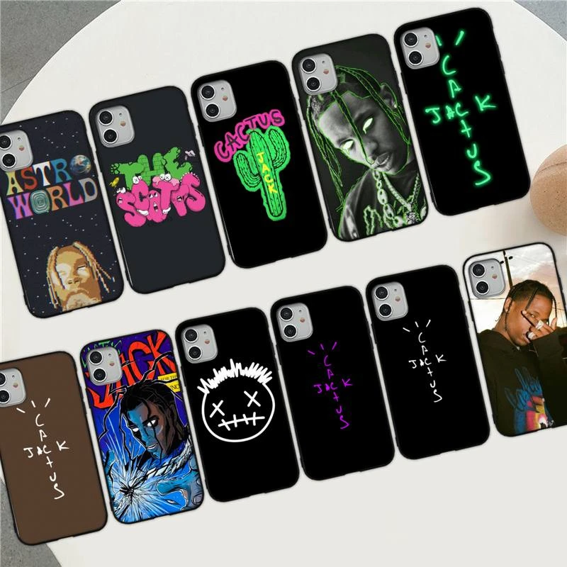 phone cases for iphone 11 cactus jack Travis Scott hiphop fashion Phone Case for iphone 13 8 7 6S Plus X 5S SE 2020 XR 11 12 mini pro XS MAX iphone 11 case with card holder