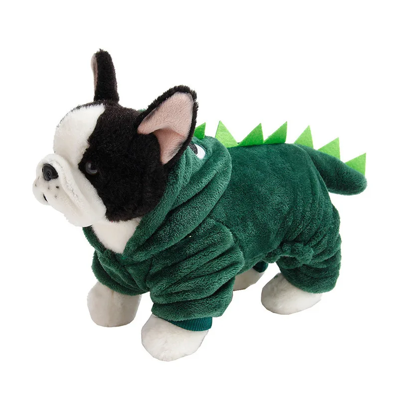 Для домашних любимцев собак Зимний Динозавр печати с капюшоном одежда для домашних собак с длинным рукавом Топ Собака Пальто футболка Зимняя теплая толстовка ropa para perro@ D