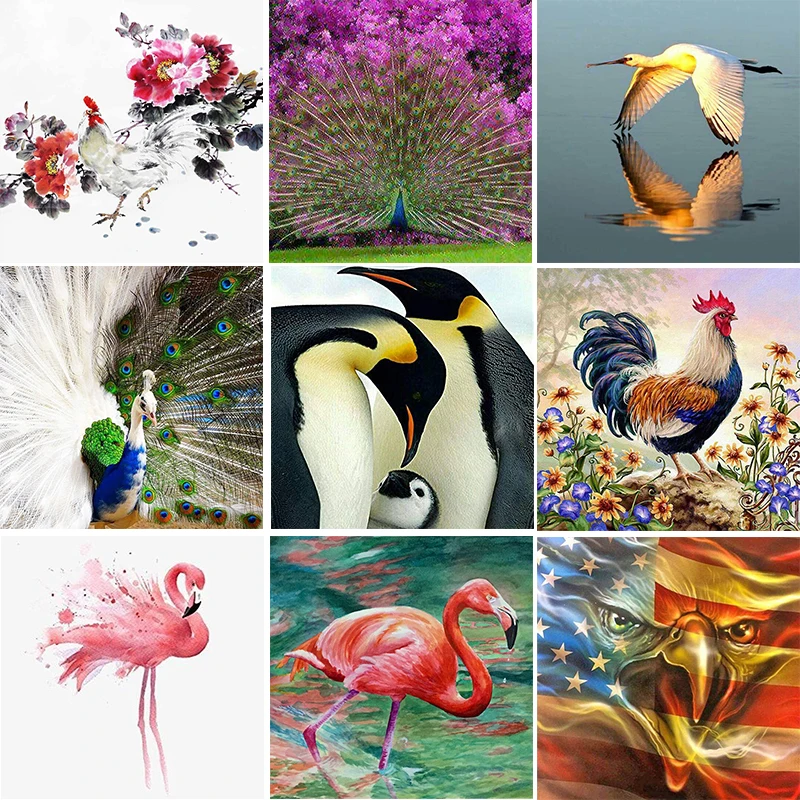 Полноразмерная и круглая алмазная живопись Павлин Аксессуары для пересечения