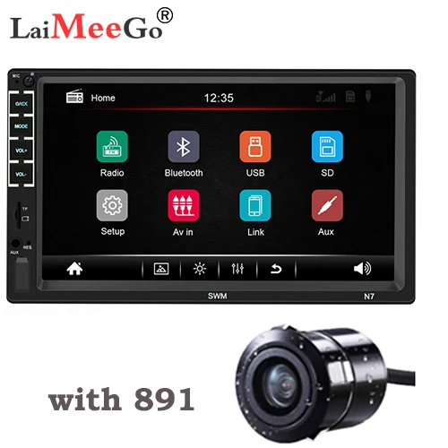2 din автомагнитола XR MirrorLink для Apple IOS сенсорный экран цифровой дисплей " HD плеер MP5 Bluetooth Мультимедиа USB 2din Авторадио - Цвет: with  891