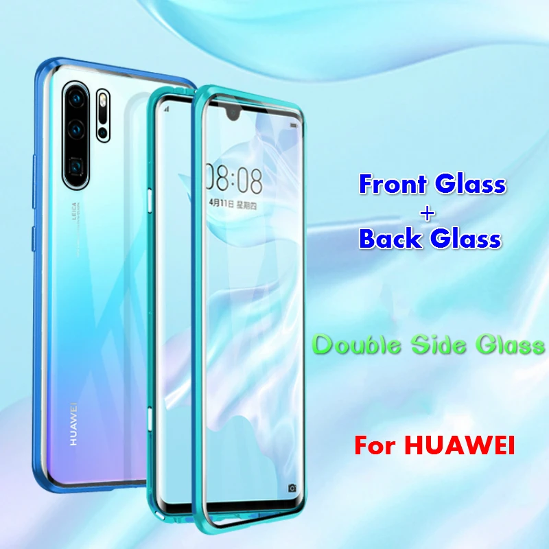 Магнитный металлический чехол Mzxtby двухстороннее стекло для Huawei Honor 10 9I V20 20I V9 Play 3 E