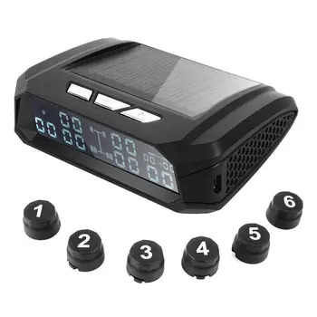 

Vehemo 6PCS Sensor Tire Pressure Monitoring System Truck Tire Pressure Monitoring 8.0bar Tire Pressure Alarm for Solar Energy