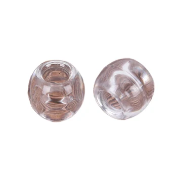 

100pcs Braids Big Hole Acrylic Transparent Hair Braid Dread Dreadlock Beads Rings For Hair Accessories Wholeslae