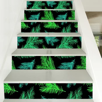 

Aflt044 Loose Leaf Christmas Stairs Stickers 6-Piece a Set of Home Decoration Stairs Stickers