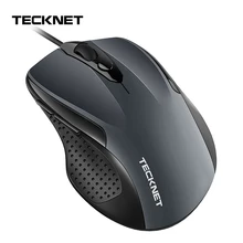 TeckNet Pro S2 souris filaire USB souris pour ordinateur souris 2000DPI 1000DPI souris ergonomique forme 6 boutons souris pour Asus Xiaomi(China)