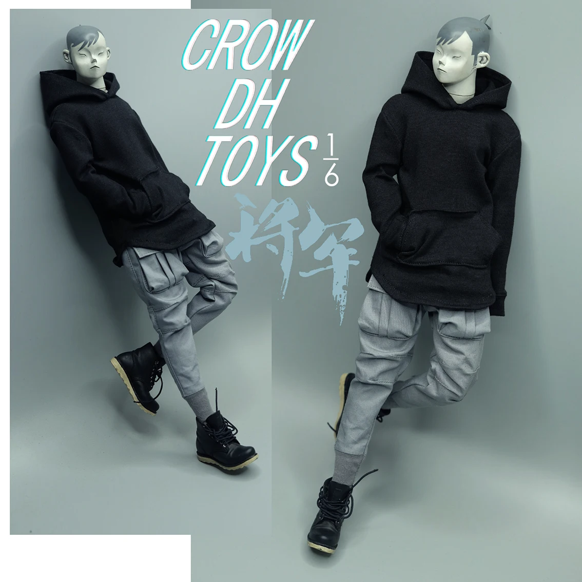 

1/6 Soldier CROWDHTOYS Trendy Trousers Hoodie Slim Model (Body 3ATOYS General) fit 12" Male Body Collectible