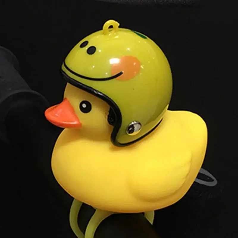 Clearance Cartoon Little Yellow Duck Bicycle Head Light Detachable With Bell Duck Road Bike Outdoor Bell Accessories 4