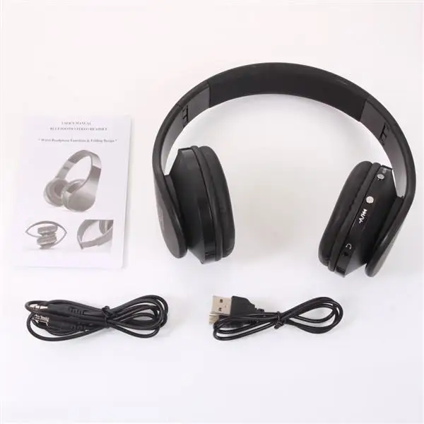 Black and Red Wireless Wire NX 8252 Sports Bluetooth Headphone with Mic for iPhone iPad PC