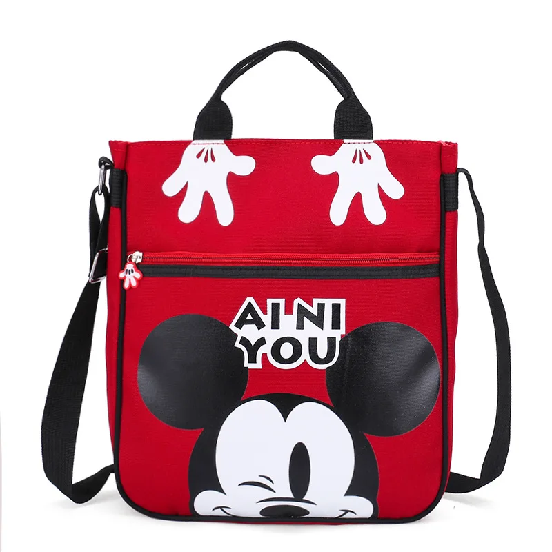 Disney Students Crossbody Bags For Girls Mickey Mouse Fashion Handbags Boys Large Capacity Schoolbags Children Cartoon Packages