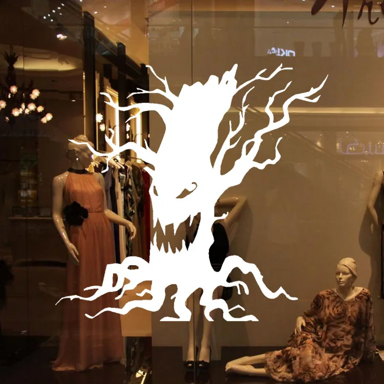 Magic Trunk Halloween Shop Glass Window Stickers Wall Stickers Halloween Trunk Decoration